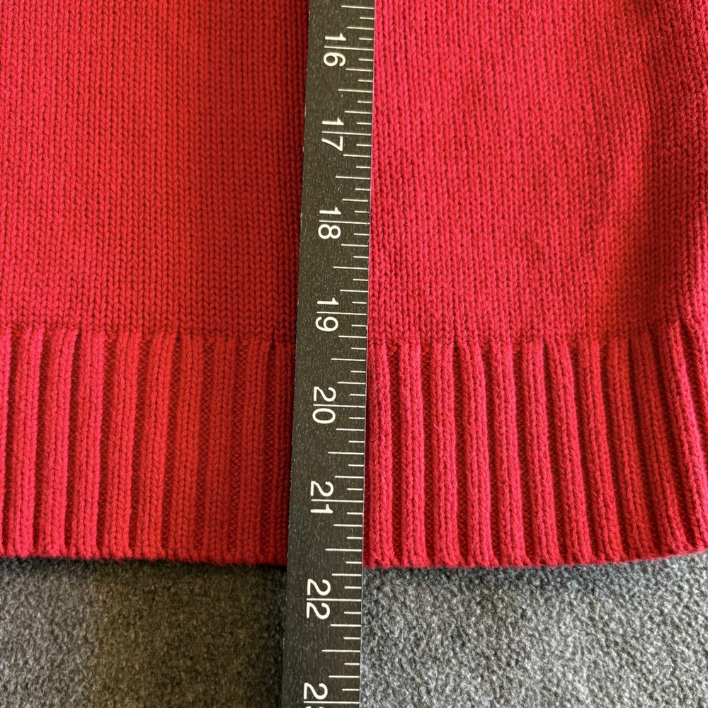 Lauren Ralph Lauren Red Cotton Dog Foxhound Intarsia Knit Sweater Womens XS RLL - Picture 7 of 12